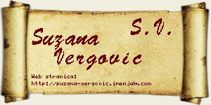 Suzana Vergović vizit kartica